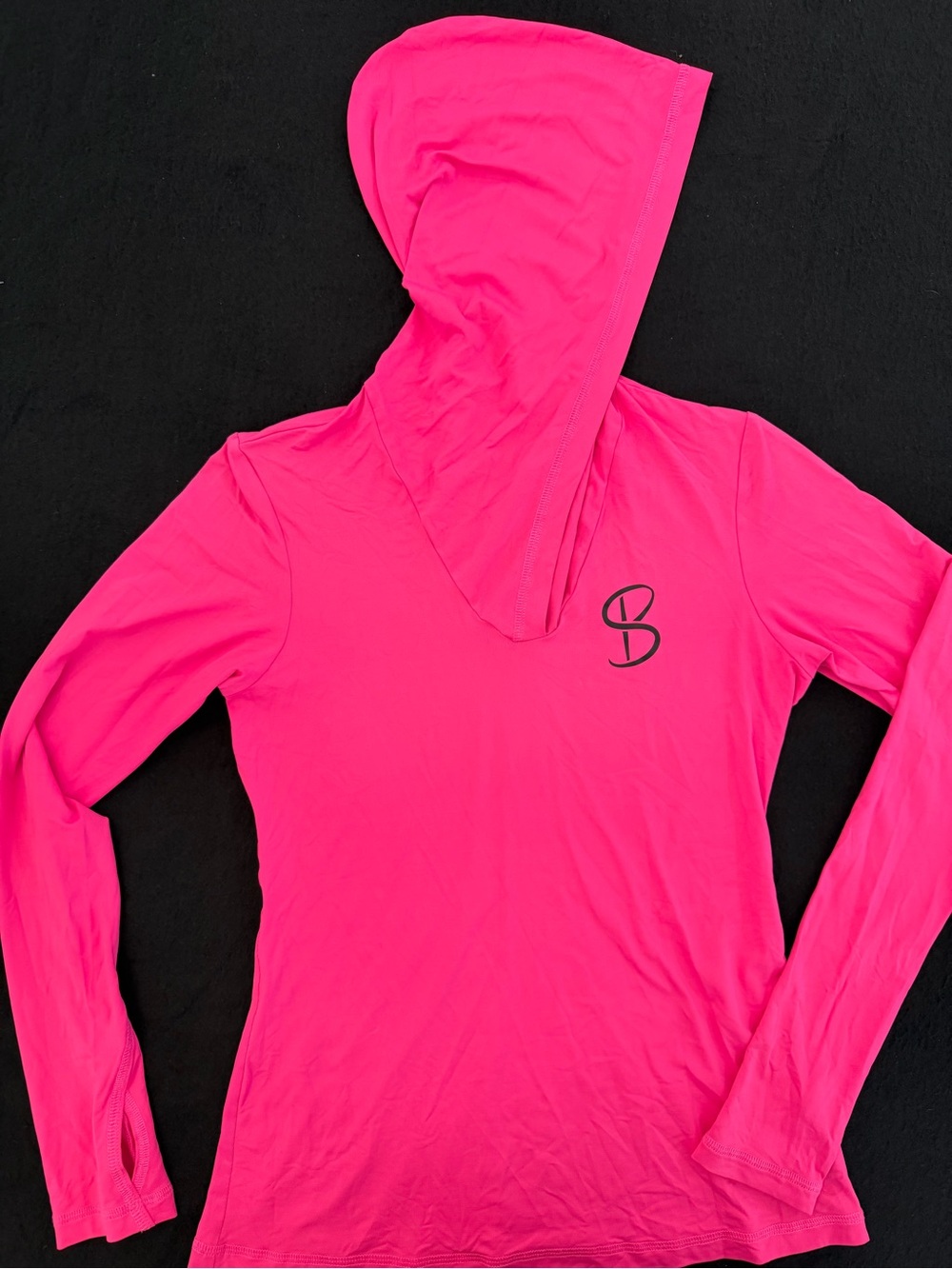 Sofibella Hot Pink Hooded Long-Sleeve Tennis Women's Top size S